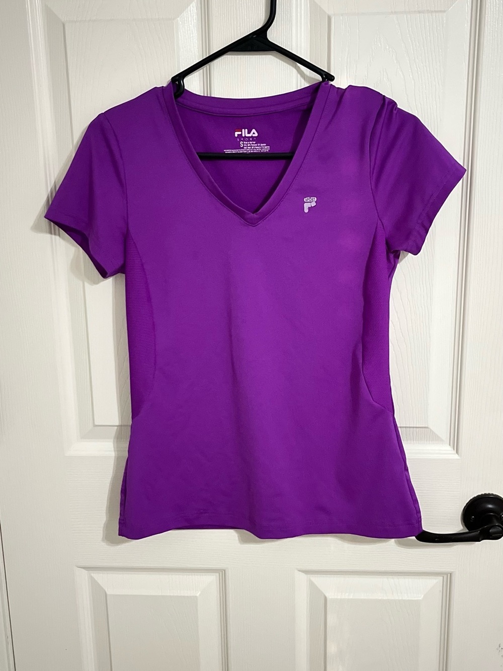 Fila Women's V-Neck Short Sleeve Tee - Vibrant Purple